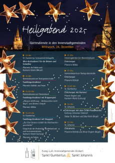 Gottesdienste am Heiligabend